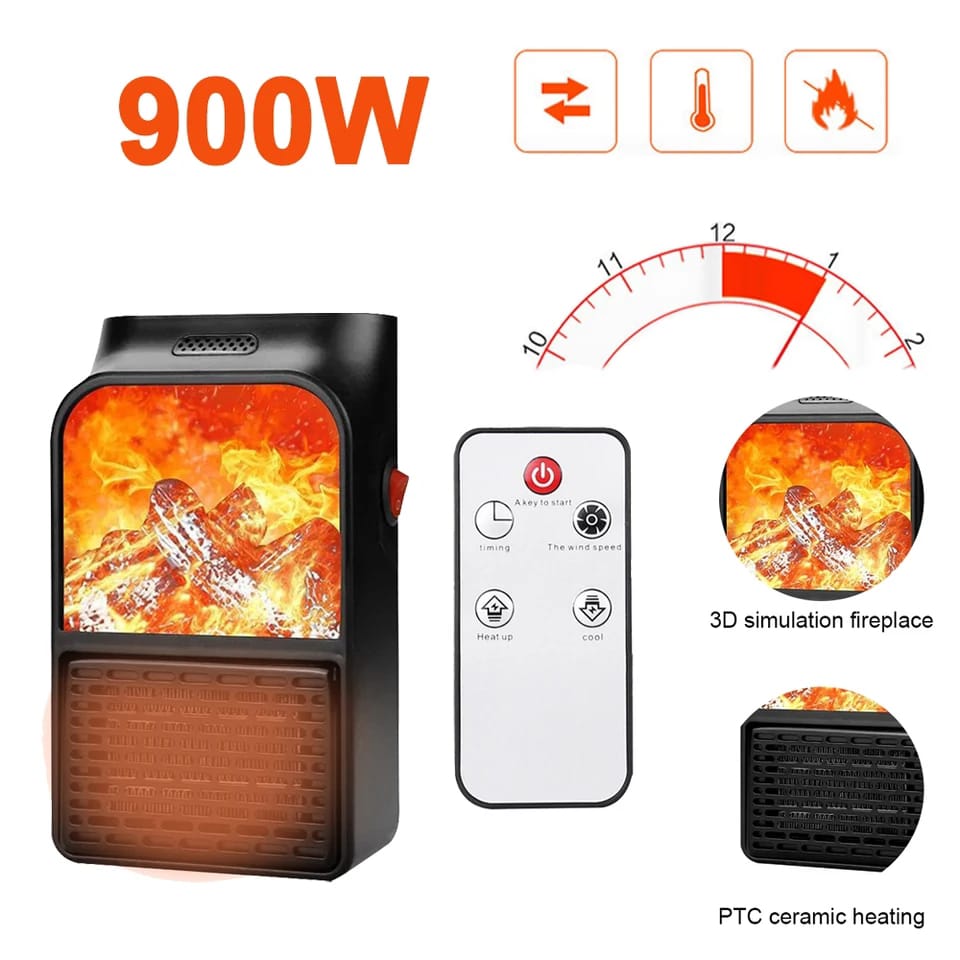 Calefactor Flame Heater de 1000W